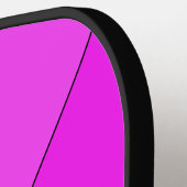 Roze Retro golven op maat Pickleball Paddle (Links Detail)