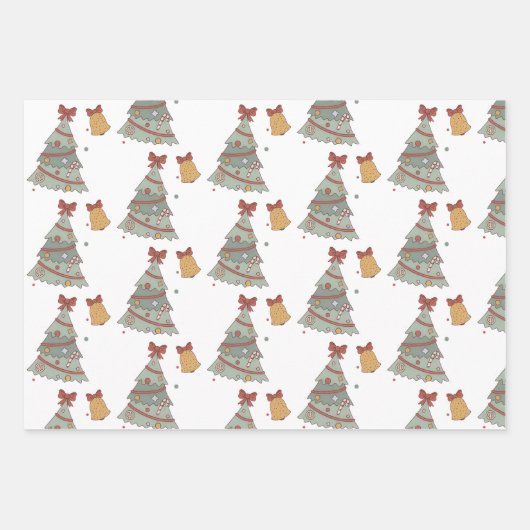 Roze Retro Groovy Auto Kerstboom Inpakpapier Vel (Voorkant 2)