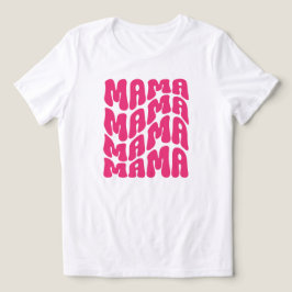 Roze Retro Groovy Cute Mama Moederdag mama Tri-Blend Shirt