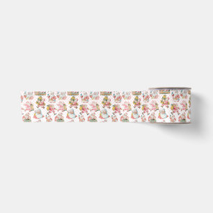 Roze Retro Groovy Kerstman Kerstmis Satijnen Lint