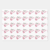 Roze Retro Groovy Kerstmis Inpakpapier Vel (Voorkant 2)