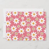 Roze Retro Groovy Vrede Liefde Joy Foto Feestdagenkaart (Achterkant)