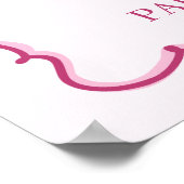 Roze Retro Hart Coquette Cake Valentijn Welkom Poster (Hoek)