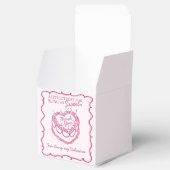 Roze Retro Hart Coquette Cherry Cake Valentijn Bedankdoosjes (Geopend)