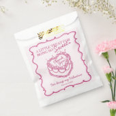 Roze Retro Hart Coquette Cherry Cake Valentijn Bedankzakje (Gezegeld)