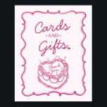 Roze Retro Hart Coquette Cherry Cake Verjaardag Poster<br><div class="desc">Geniet van de charme van ons Retro Coquette Cake Collectie. Dit zoete coquette boogensemble heeft een hartvormige coquette taart versierd met kersen en zoete botercrème-kers, die de essentie van de klassieke romance vastleggen. Dit collectie voegt een speelse en elegante vibe toe aan elk feest, waardoor het onweerstaanbaar zoet is. ★...</div>