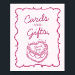 Roze Retro Hart Coquette Cherry Cake Verjaardag Poster<br><div class="desc">Geniet van de charme van ons Retro Coquette Cake Collectie. Dit zoete coquette boogensemble heeft een hartvormige coquette taart versierd met kersen en zoete botercrème-kers, die de essentie van de klassieke romance vastleggen. Dit collectie voegt een speelse en elegante vibe toe aan elk feest, waardoor het onweerstaanbaar zoet is. ★...</div>