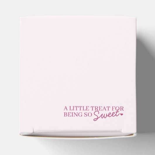 Roze Retro Hart Coquette Kersencake Galentine Bedankdoosjes (Bovenkant)