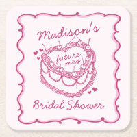 Roze Retro Hart Coquette Kersentaart BruidsShower