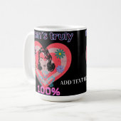 Roze Retro Hart Moeder Moeder Mama Koffiemok (Voorkant links)