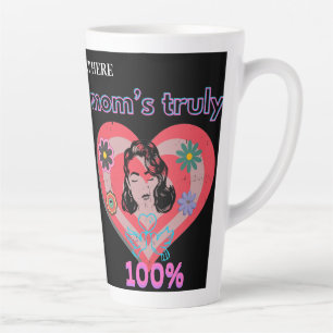 Roze Retro Hart Moeder Moeder Mama Latte Mok