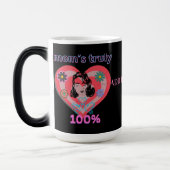 Roze Retro Hart Moeder Moeder Mama Magische Mok (Links)