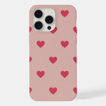 Roze Retro Hart Y2K Patroon Met Roze Achtergrond