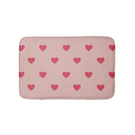 Roze Retro Heart Y2K-patroon met roze achtergrond Badmat