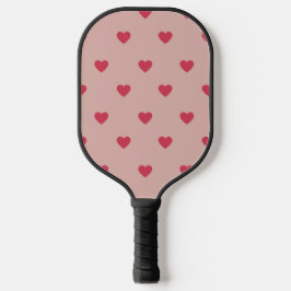 Roze Retro Heart Y2K-patroon met roze achtergrond Pickleball Paddle