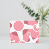 roze retro jax. briefkaart (Staand voorkant)