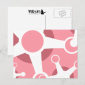 roze retro jax. briefkaart (Voorkant / Achterkant)