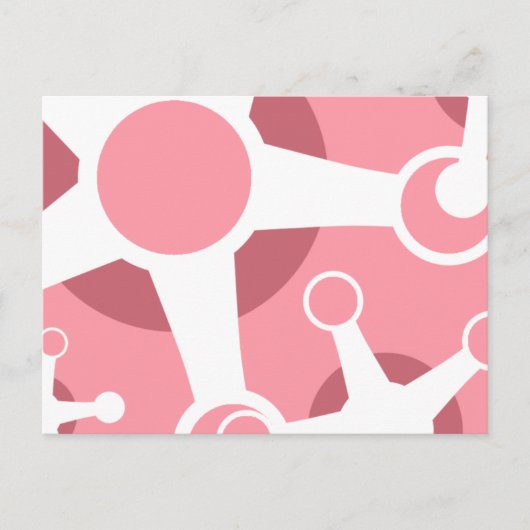 roze retro jax. briefkaart (Voorkant)