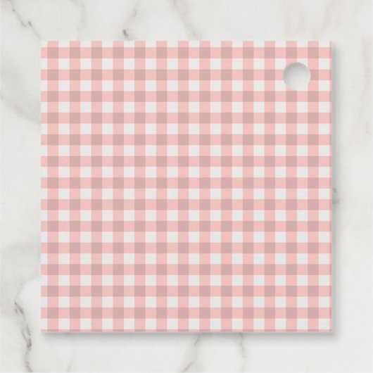 Roze Retro kerstauto Label Car Woodland (Achterkant)