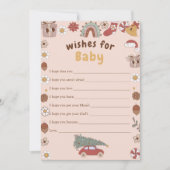 Roze Retro Kerstboom Wensen voor Baby Game Kaart (Voorkant)