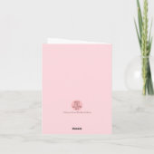 Roze Retro Kleurrijke Floral Gepersonaliseerde Ver Kaart (Achterkant)