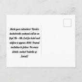 Roze Retro Laatste Disco Bachelorette Save The Dat Briefkaart (Achterkant)