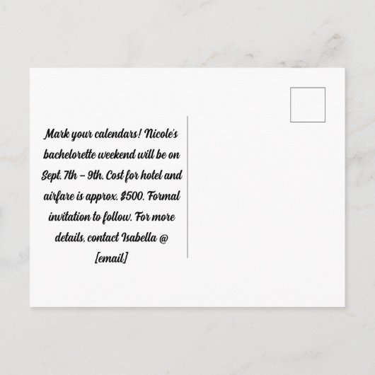 Roze Retro laatste Disco Bachelorette sla de datum Briefkaart (Achterkant)