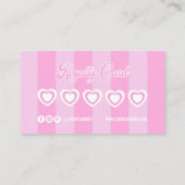 Roze Retro Loyalty Kaart (Achterkant)