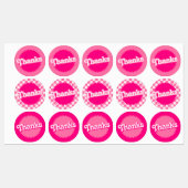 Roze Retro Malibu zegel | Labels (Vel)