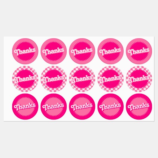 Roze Retro Malibu zegel | Labels (Vel)