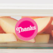 Roze Retro Malibu zegel | Labels (Aangebracht)