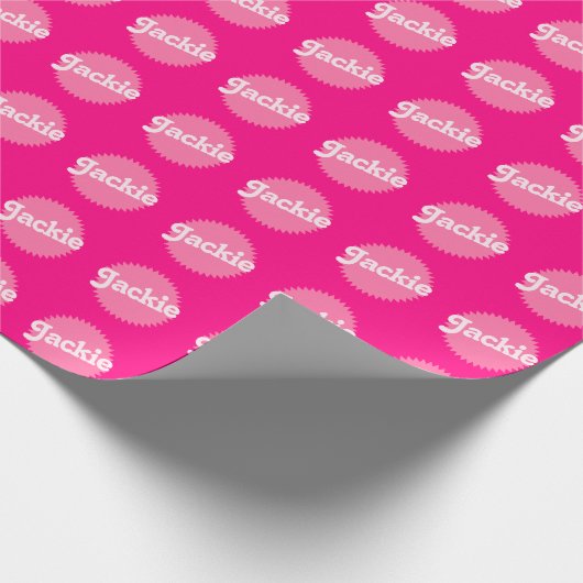 Roze Retro Malibu zegel | Verjaardag Cadeaupapier (Hoek)