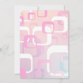 Roze Retro Mid-Century Modern Opvulbare Kaart (Achterkant)