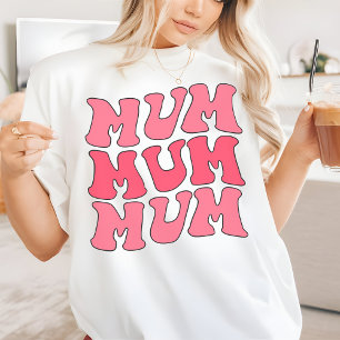 Roze Retro Moeder T-shirt, Verjaardagscadeau voor  T-shirt