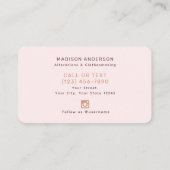 Roze Retro naaimachine naaister Visitekaartje (Achterkant)