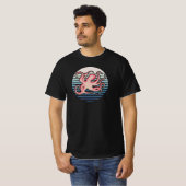 Roze retro Octopus T-Shirt (Voorkant volledig)