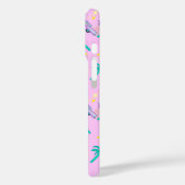 Roze retro palmbomen en auto Case-Mate iPhone case (Achterkant / Links)