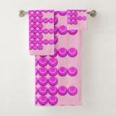 Roze retro patroon in trendy stijl bad handdoek (Insitu)