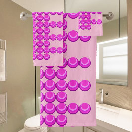 Roze retro patroon in trendy stijl bad handdoek