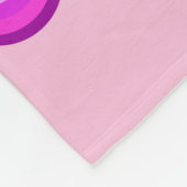 Roze retro patroon in trendy stijl met monogram fleece deken (Hoek)