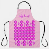 Roze retro patroon in trendy stijl met monogram schort (Voorkant)