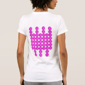 Roze retro patroon in trendy stijl met monogram t-shirt (Achterkant)