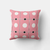 Roze Retro Patroon Kussen (Achterkant)