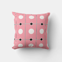 Roze Retro Patroon Kussen