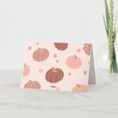 Roze Retro Pompoen 1e Verjaardag Opgevouwen Dank u Bedankkaart (Achterkant)