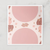 Roze Retro Pompoen Eerste Verjaardag Voedsel Label Afsprakenkaart (Buitenkant ongevouwen)