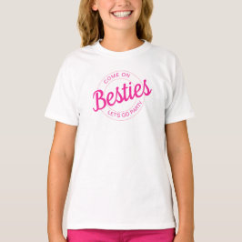 Roze retro pop laat feestverjaardag gaan t-shirt
