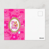Roze Retro Pop Verjaardagsfeestje Briefkaart (Achterkant)