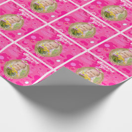 Roze Retro Pop Verjaardagsfeestje Cadeaupapier