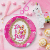 Roze Retro Pop Verjaardagsfeestje Papieren Bordje (Feest)